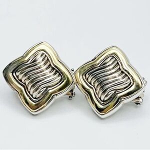David Yurman Quatrefoil Earrings With Gold